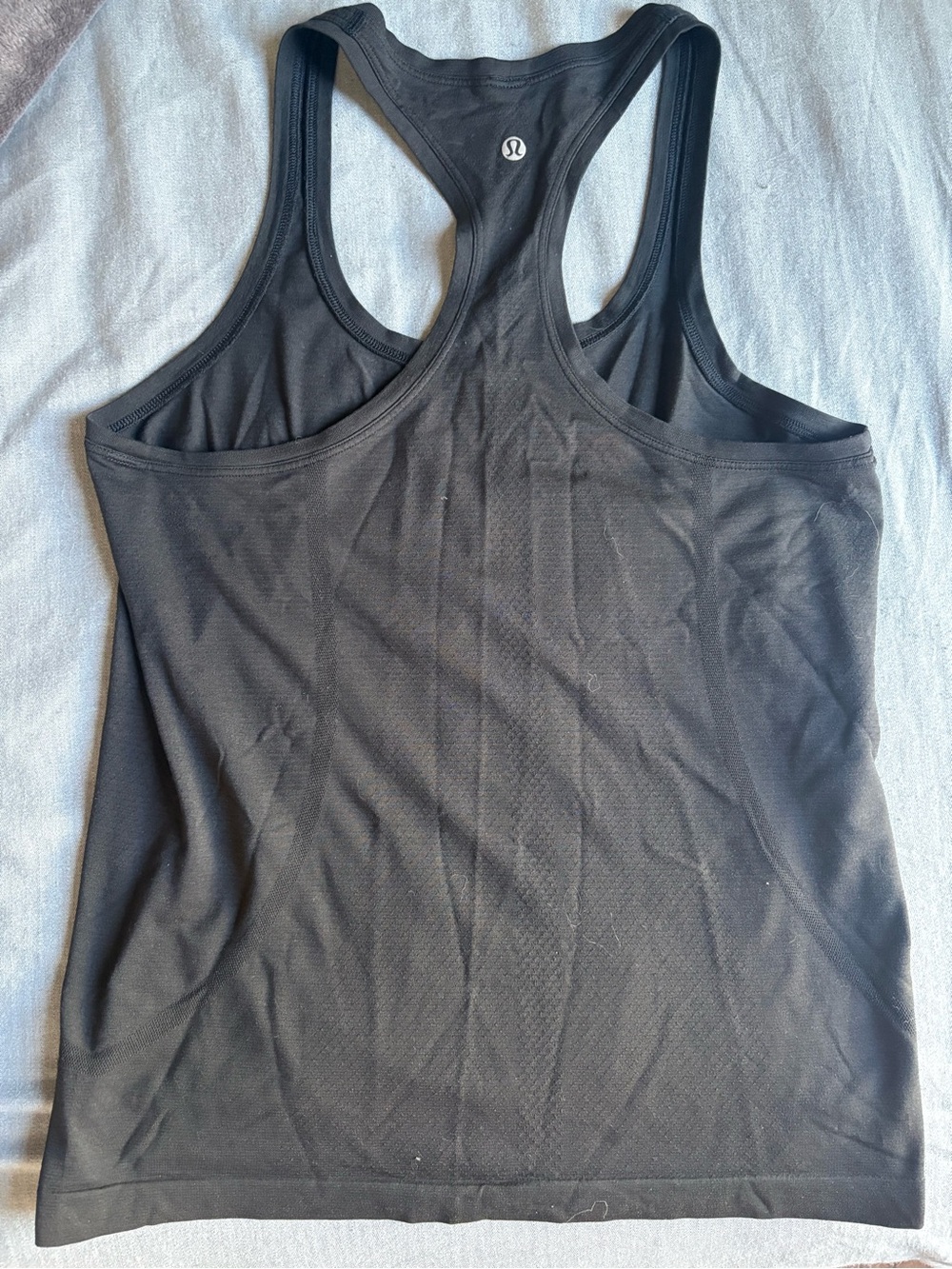 lululemon athletica Black Racerback Mesh-Panel Tank